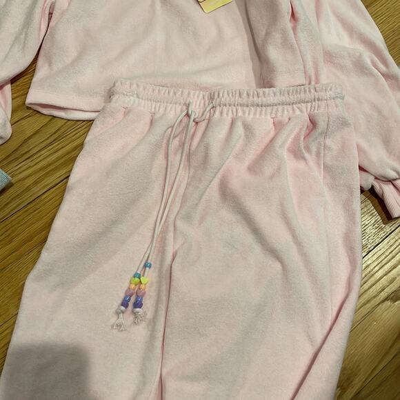 Stoney clover lane terrycloth pink top Small and pants XS nwt - Picture 5 of 7